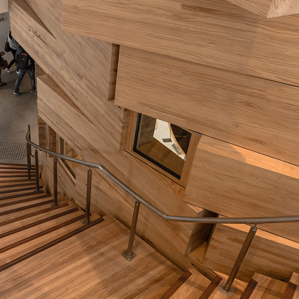 UTS Building 8 – the iconic Dr Chau Chak Wing Building Wooden Stairs
